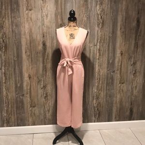 Tahari - Light Pink Midi sleeveless jumpsuit